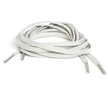 Silver Grey Flat ShoeLaces for Shoes and Boots  Measure approx. 3/16 inch wide  Made in the USA