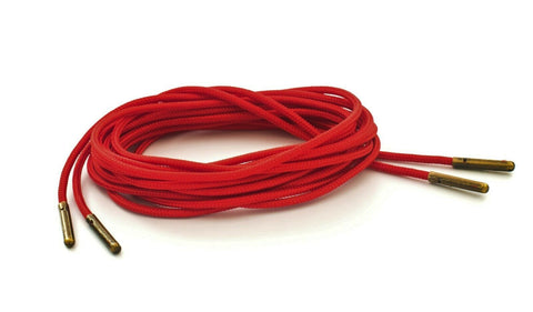 Red Boot Laces *Guaranteed for Life* 3mm Paracord Steel Tip Shoelaces 52 6 to 10 Eyelets / Antique Bronze